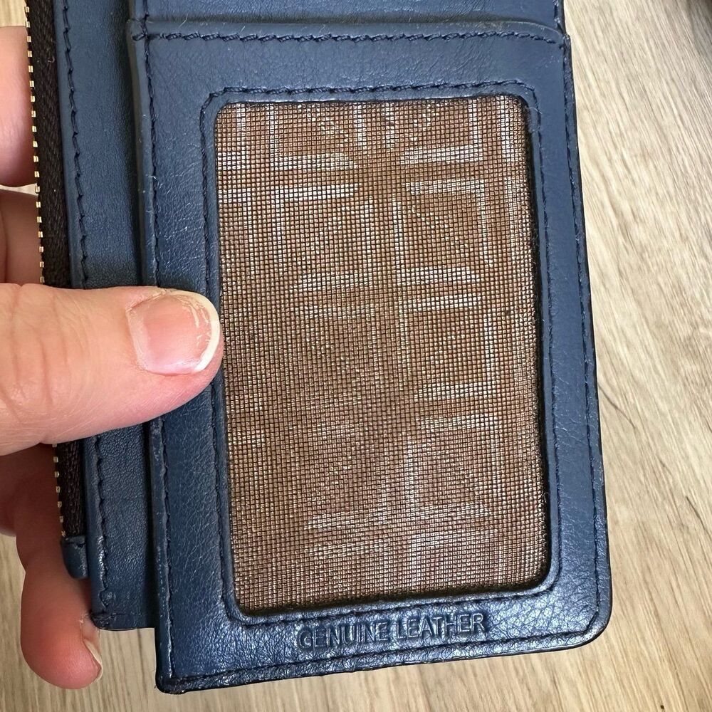 Lodis Leather Card Sleeve Slim Wallet RFID - Blue Leather - Butter Soft - Picture 5 of 9